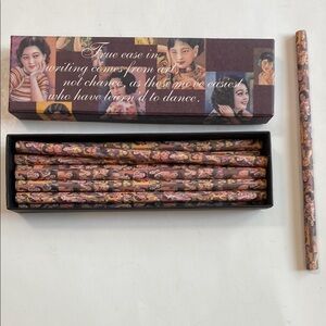 Artistic Pencil Set with Asian Design 11 pencils and box